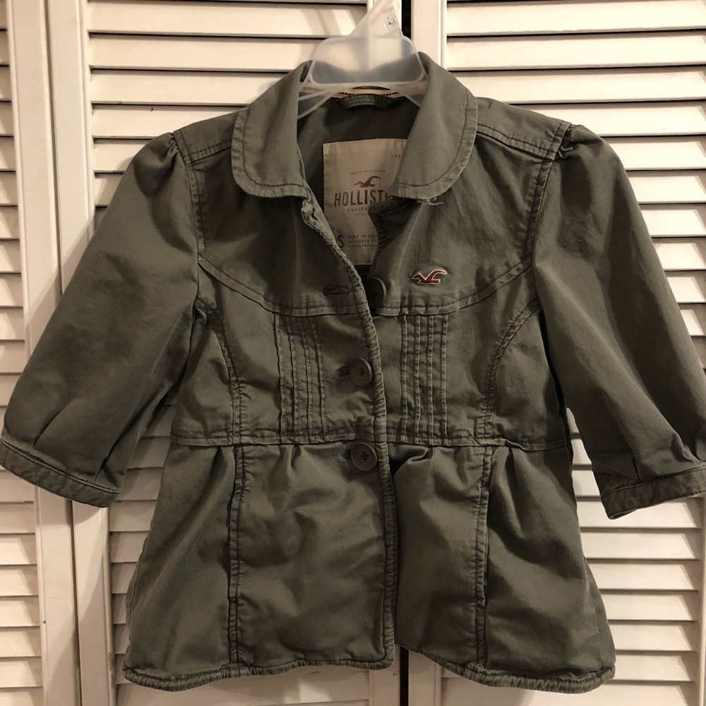 Kids small Hollister jacket. Worn. Good condition